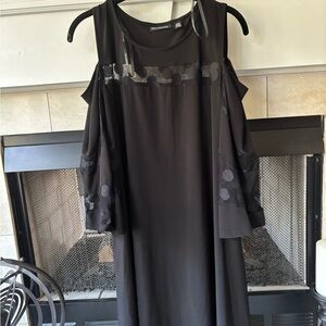 Nina Leonard Black Miracle Matte Jersey Dress